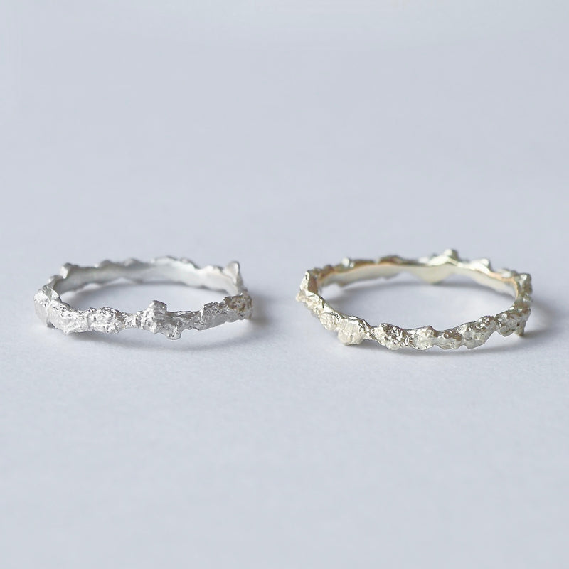 wada maki / Olive Bark Ring (Fragment) SV/K10YG