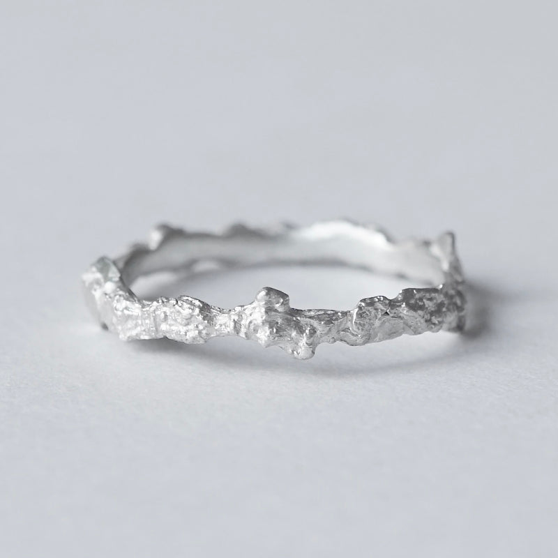wada maki / Olive Bark Ring (Fragment) SV/K10YG