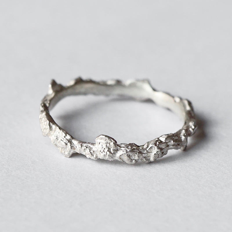 wada maki / Olive Bark Ring (Fragment) SV/K10YG
