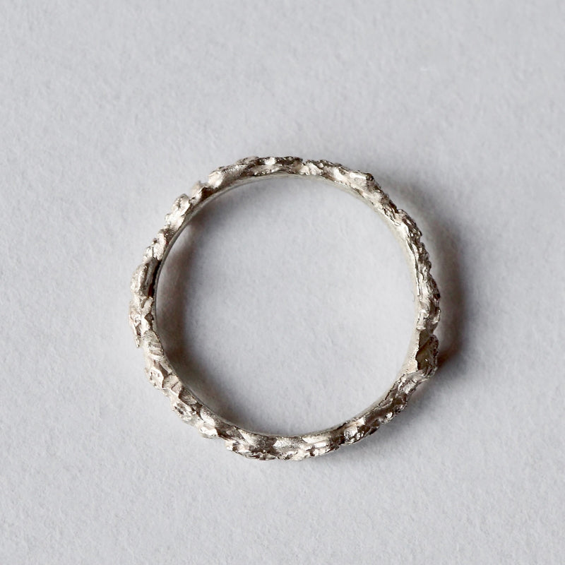 wada maki / Olive Bark Ring (Fragment) SV/K10YG