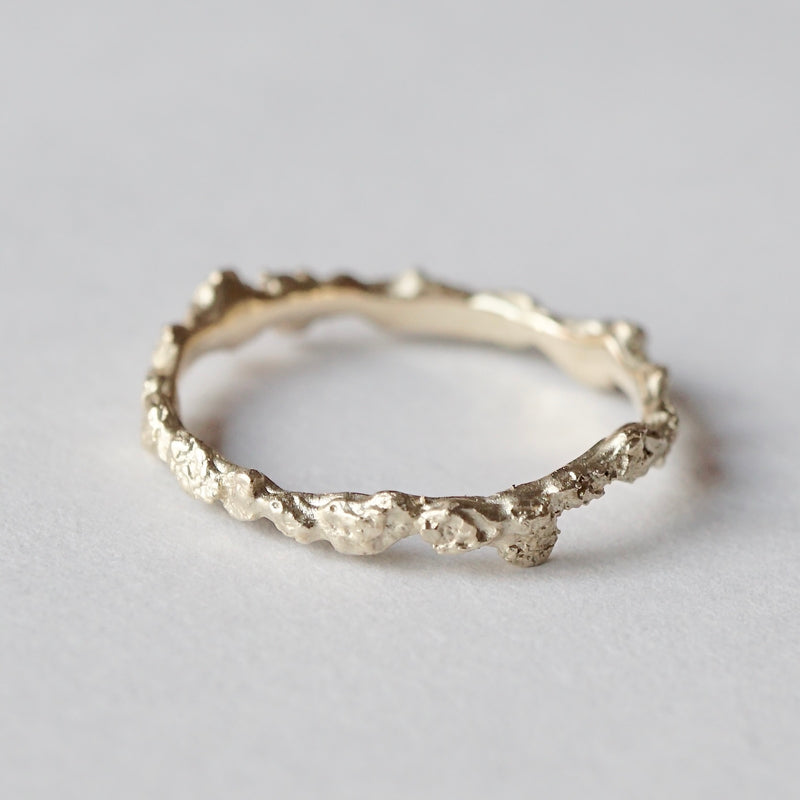 wada maki / Olive Bark Ring (Fragment) SV/K10YG