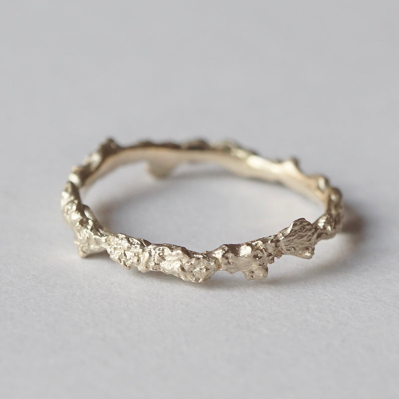 wada maki / Olive Bark Ring (Fragment) SV/K10YG