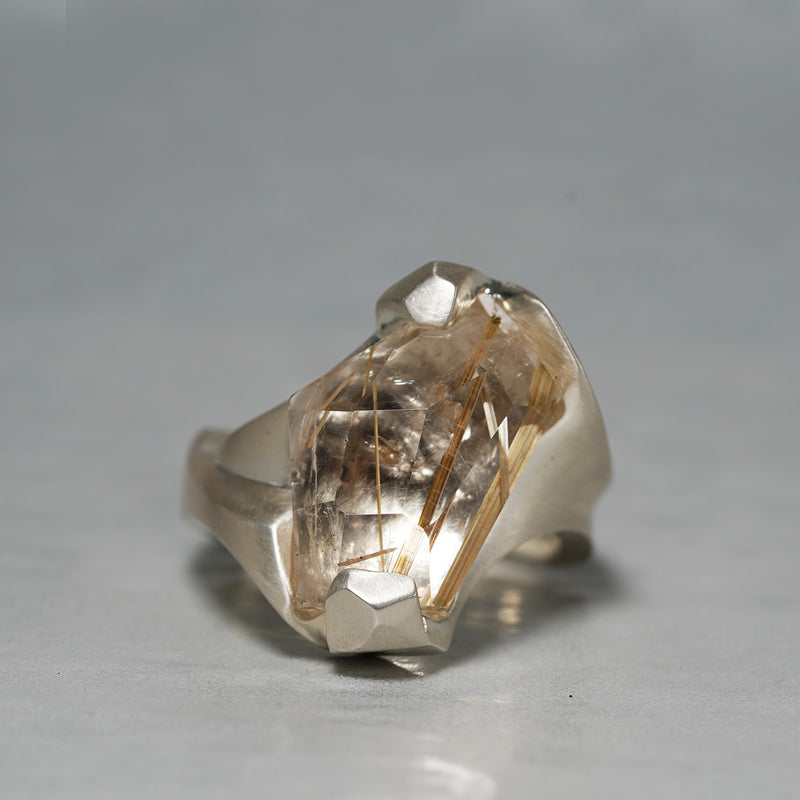 【-12/28限定】SUI by PROOF OF GUILD / One of a kind Ring Rough stream Rutile Quartz 2