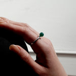 [Limited time only] hatsuyume / [custom-order 】ring SV bold Green Agate (r-sv-bld-grg-r)