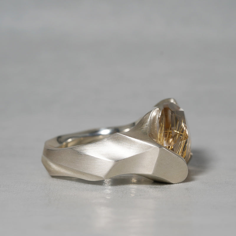 【-12/28限定】SUI by PROOF OF GUILD / One of a kind Ring Rough stream Rutile Quartz 3