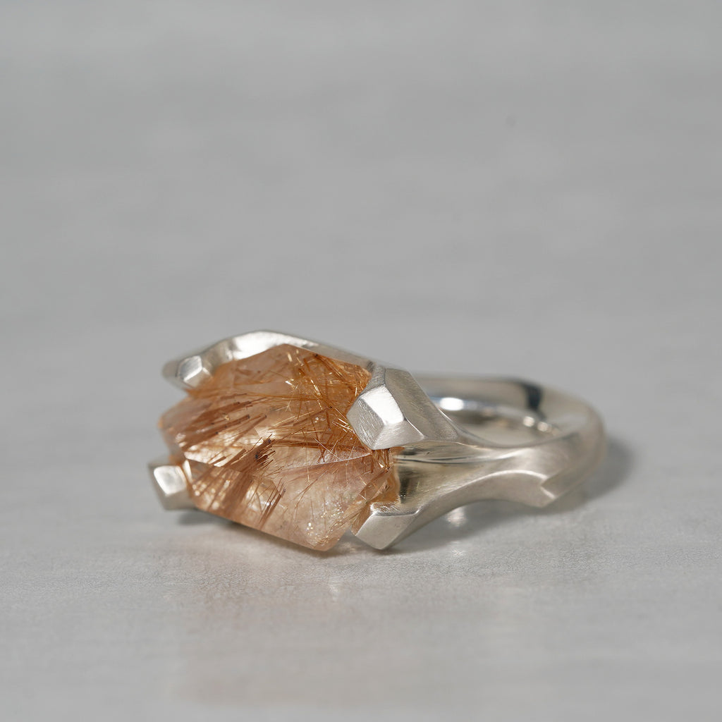 【-12/28限定】SUI by PROOF OF GUILD / One of a kind Ring Rough stream Rutile Quartz 4