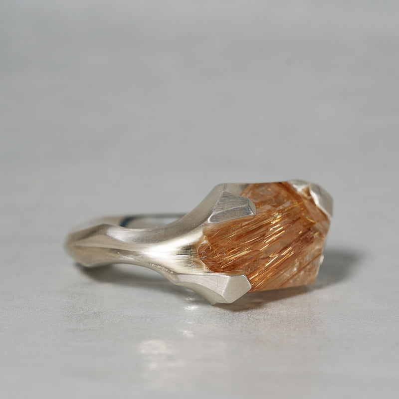 【-12/28限定】SUI by PROOF OF GUILD / One of a kind Ring Rough stream Rutile Quartz 4