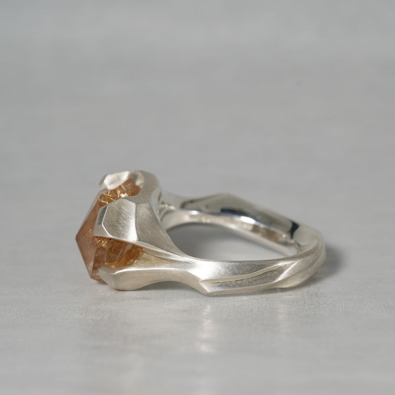 【-12/28限定】SUI by PROOF OF GUILD / One of a kind Ring Rough stream Rutile Quartz 4