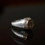 GERMEDEUR / Knight of the Round Pinky Ring Brown Diamond K18YG×SV #4