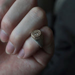 GERMEDEUR / Knight of the Round Pinky Ring Brown Diamond K18YG×SV #4