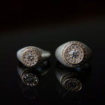 GERMEDEUR / Knight of the Round Pinky Ring Brown Diamond K18YG×SV #4