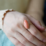 【-12/28限定】SUI by PROOF OF GUILD / One of a kind Ring Oval Coral