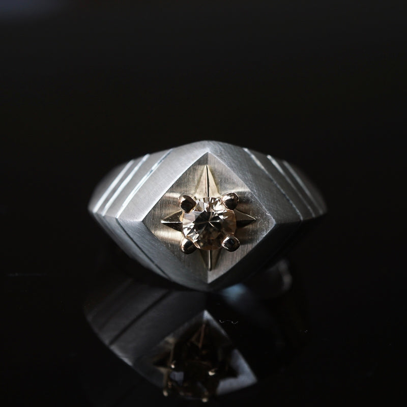 GERMEDEUR / Airrial Garden Ring Brown Zircon