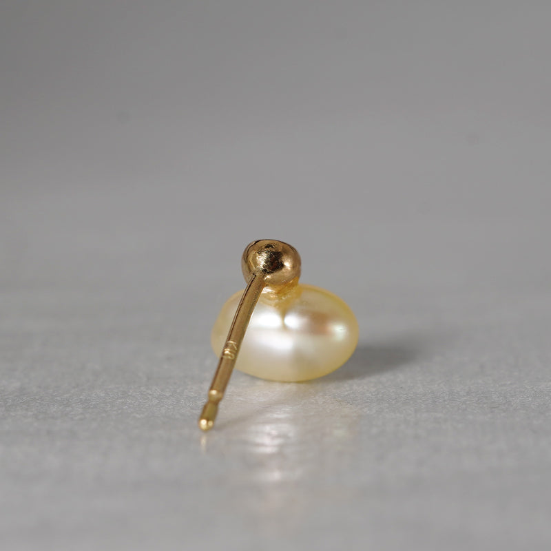 6/28限定】MINIMUMNUTS / Keshi pearl pierce Orange Sapphire 片耳用