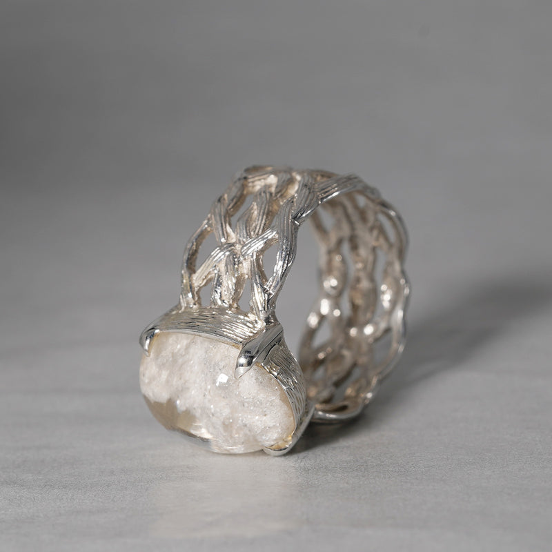 MOEMI SUGIMURA / White Garden Quartz Ring 2024-ARAN-FG2