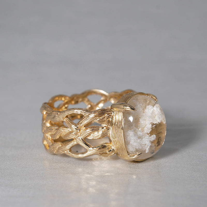 MOEMI SUGIMURA / White Garden Quartz Ring 2024-ARAN-FG1