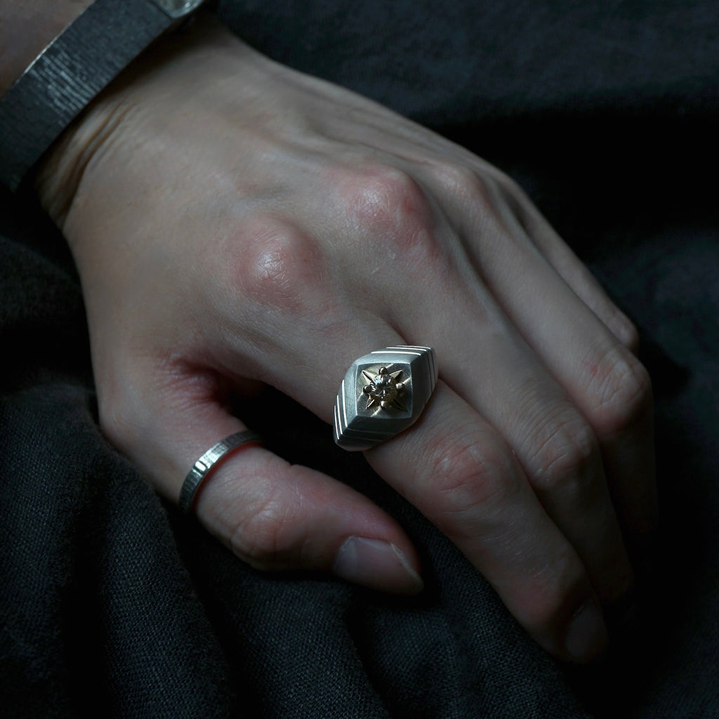GERMEDEUR / Airrial Garden Ring Brown Zircon
