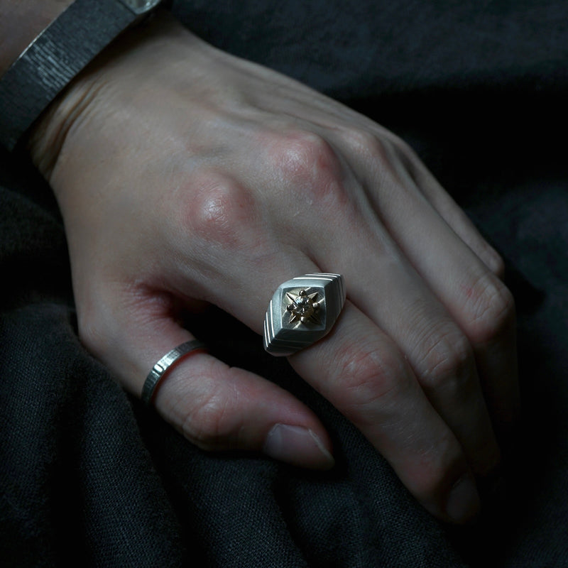 GERMEDEUR / Airrial Garden Ring Brown Zircon