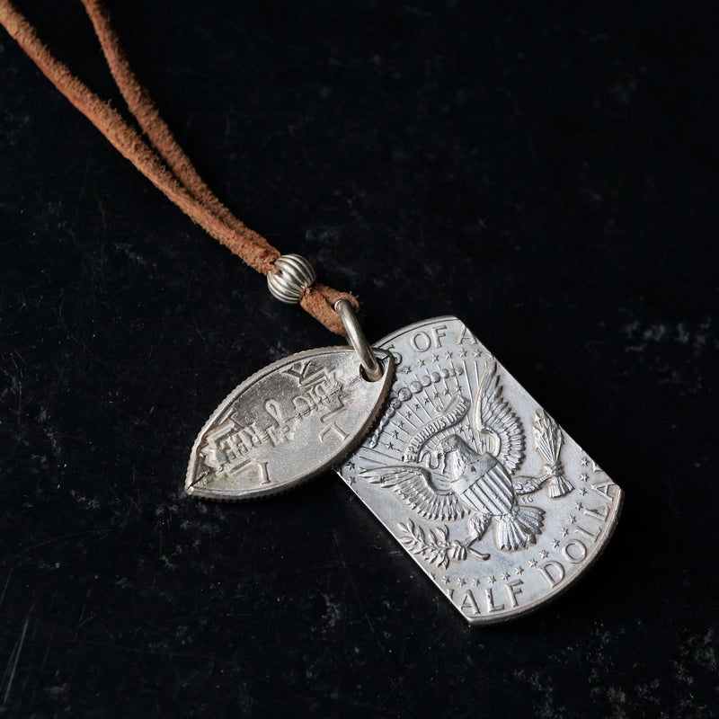 BIG TREE / Half Dollar Coin Pendant ブラックスターサファイア