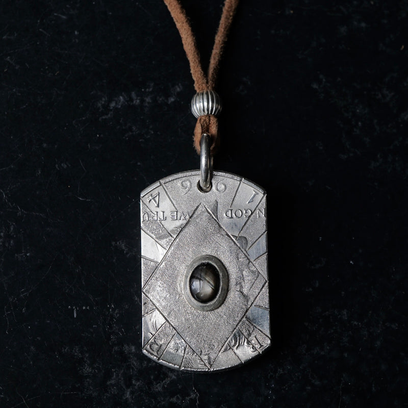 BIG TREE / Half Dollar Coin Pendant ブラックスターサファイア