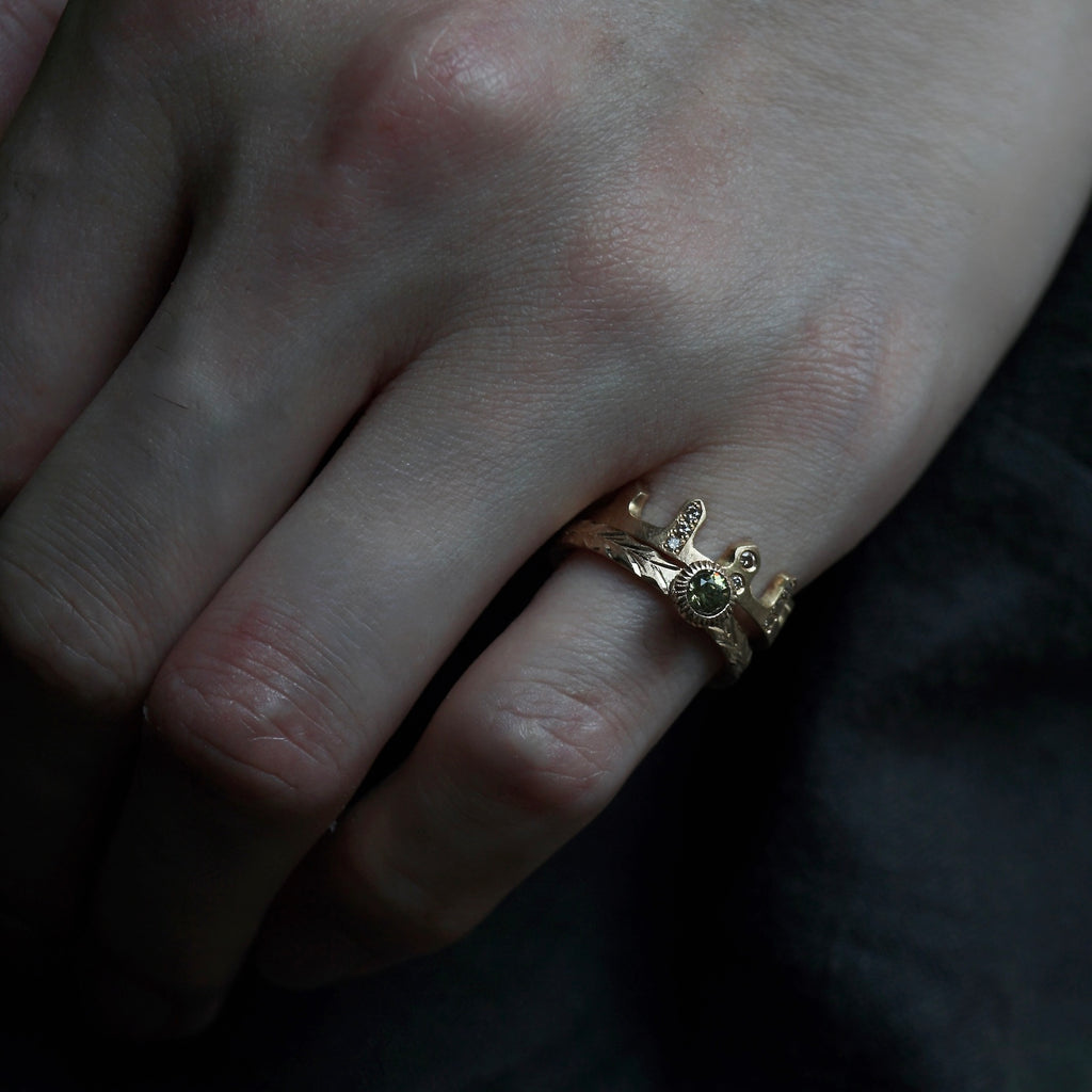 GERMEDEUR / CROWN Ring Brown Diamond