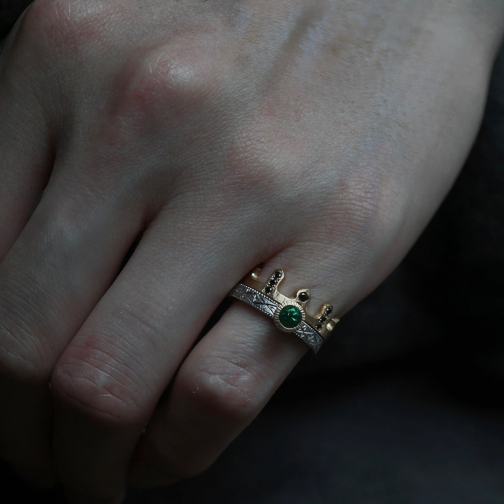 GERMEDEUR / CROWN Ring Black Diamond