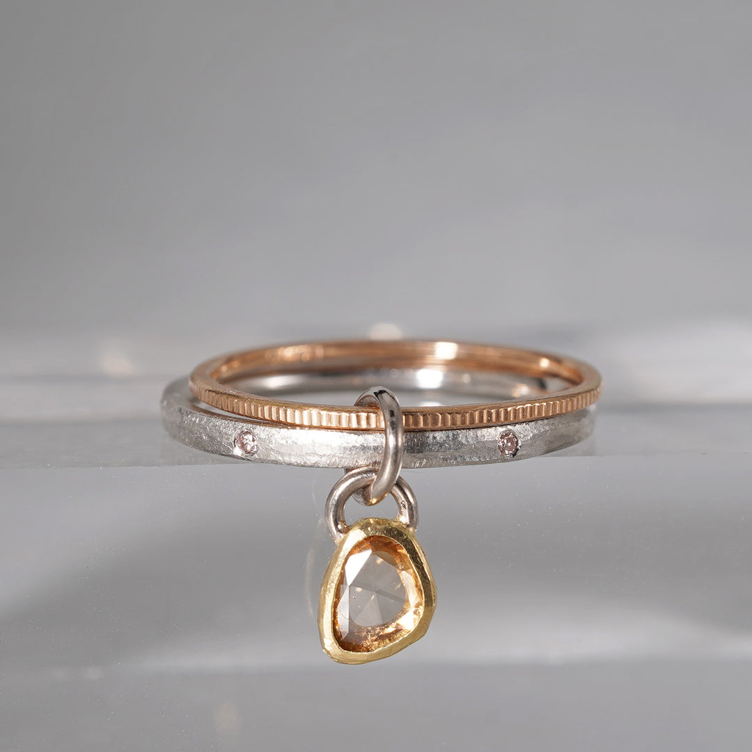 aokiyuri×glint コラボリング 7/20限定】GICLAT / K18YG/K18PG/Pt900 x Diamond GLR808 – Fuligo