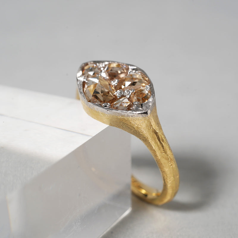 7/20限定】GICLAT / K18YG/Pt900 x Brown Diamond GLR888 – Fuligo