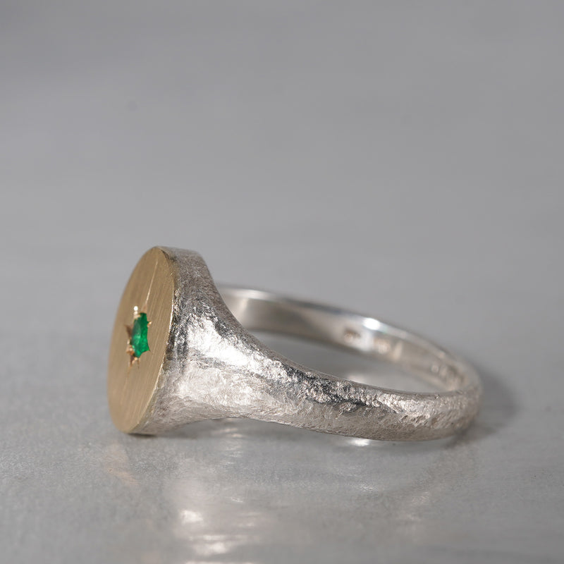 7/20限定】GICLAT / Silver Collection K18YG/silver x Emerald GLR596