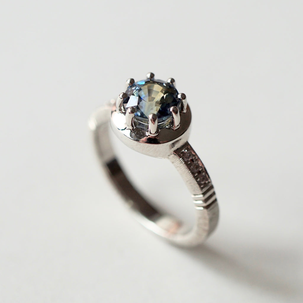 GERMEDEUR / Queen Ring Non-heated Bicolor Sapphire