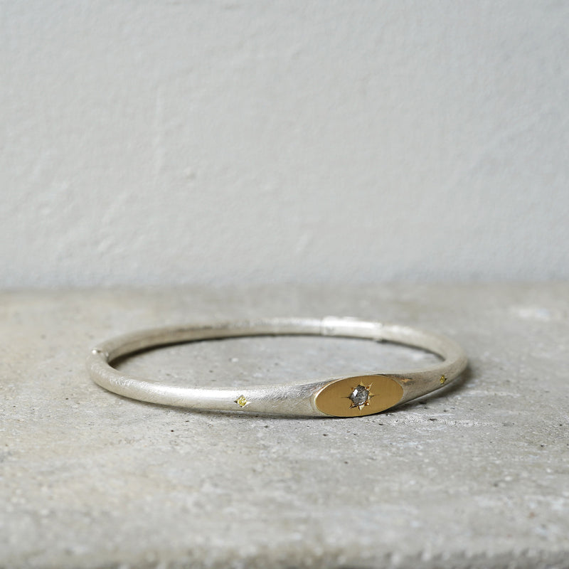 7/20限定】GICLAT / Bracelet K18YG x SV925 Gray diamond/ yellow