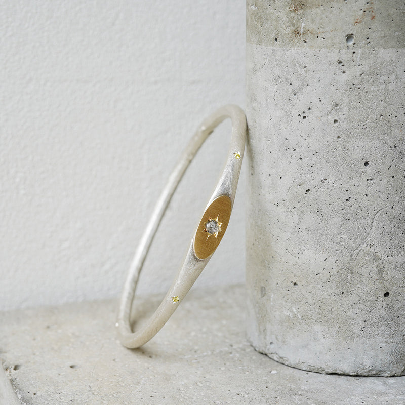 7/20限定】GICLAT / Bracelet K18YG x SV925 Gray diamond/ yellow