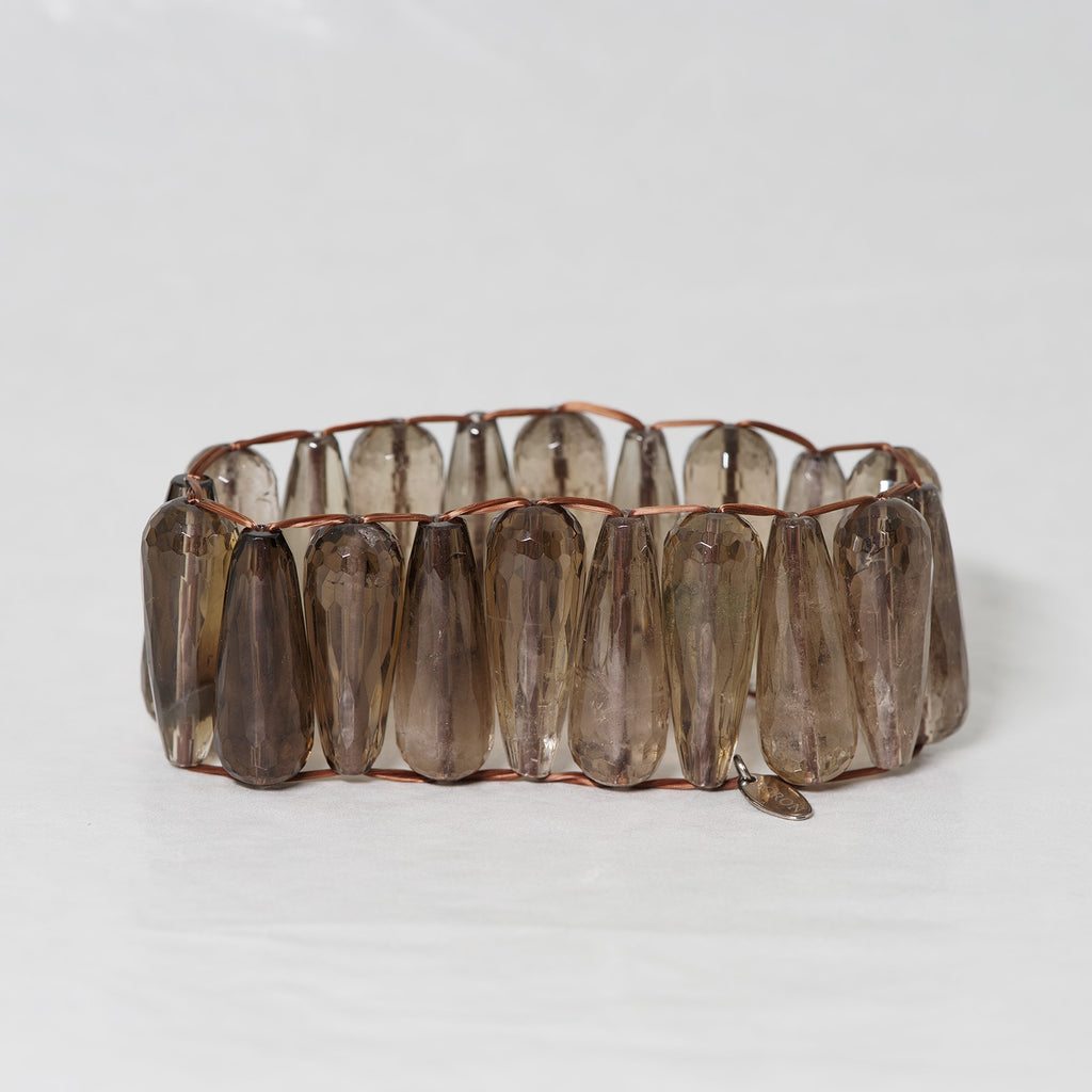 [-1/26 limited] Boron / Smoky Quartz Bracelet B23-05