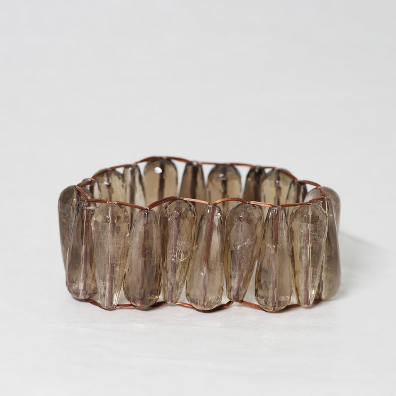 [-1/26 limited] Boron / Smoky Quartz Bracelet B23-05