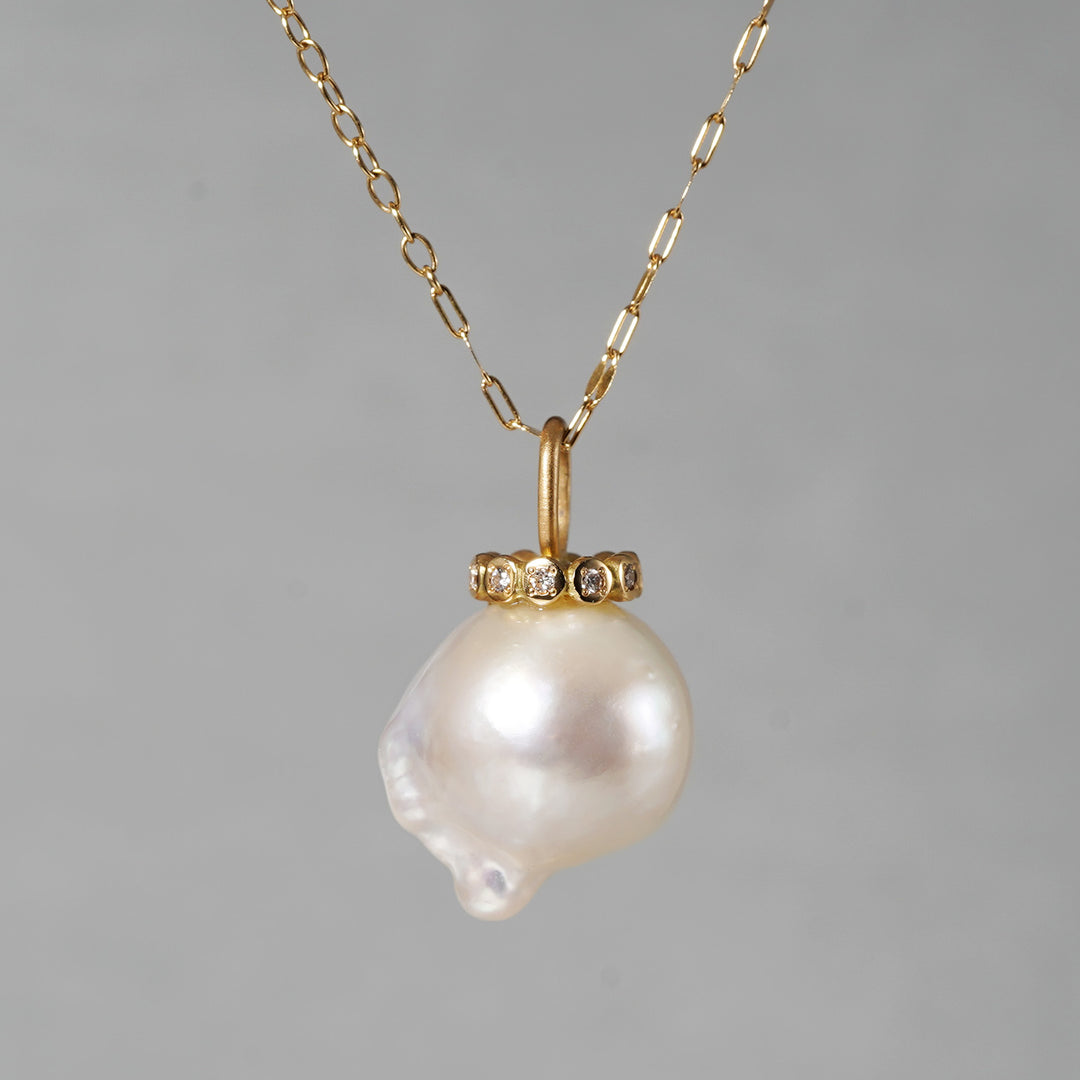 6/28限定】MINIMUMNUTS/ Pendant top Baroque Pearl MN-chki_002_K18