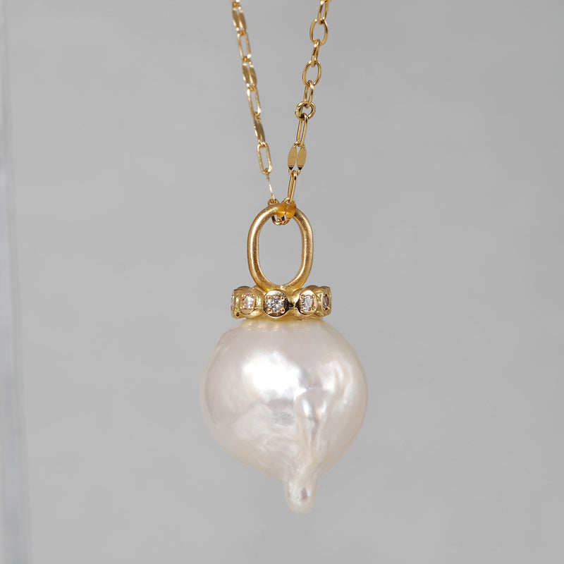 6/28限定】MINIMUMNUTS/ Pendant top Baroque Pearl MN-chki_002_K18