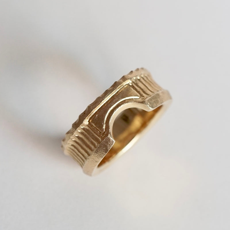 GERMEDEUR / Babel Column Ring K18GP