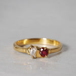 【-1/26限定】boron / Ruby, Pearl K18 Ring 20R-17