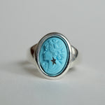 HIYU HAMASAKI / Turquoise Cameo Ring #17
