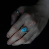 HIYU HAMASAKI / Turquoise Cameo Ring #17