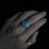 HIYU HAMASAKI / Turquoise Cameo Ring #17