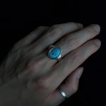 HIYU HAMASAKI / Turquoise Cameo Ring #17