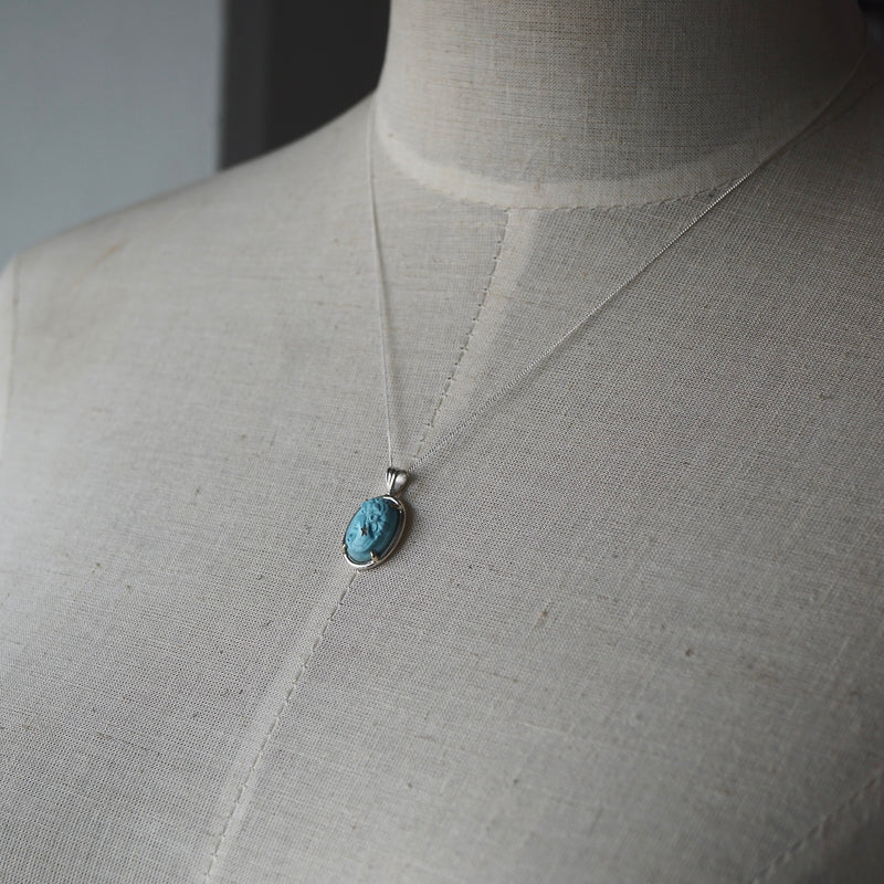 HIYU HAMASAKI / Turquoise Cameo Necklace