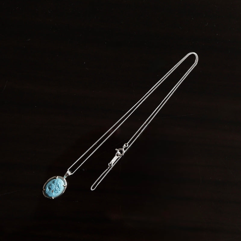 HIYU HAMASAKI / Turquoise Cameo Necklace