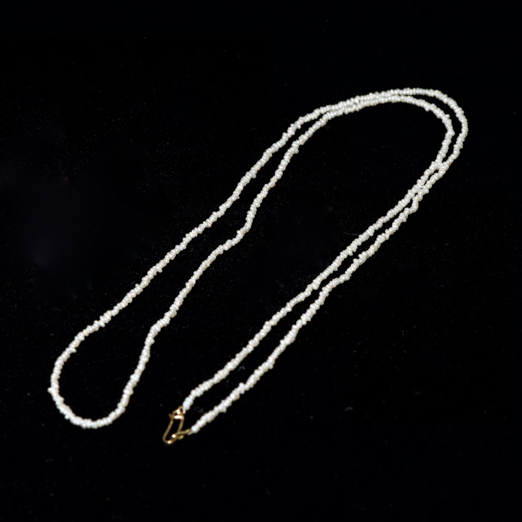 [-1/26 limited] Boron / Freshwater Pearl K18 Necklace 24N-02