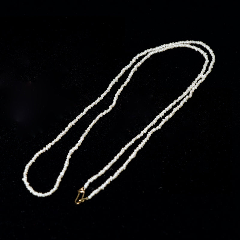 [-1/26 limited] Boron / Freshwater Pearl K18 Necklace 24N-02