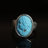 HIYU HAMASAKI / Turquoise Cameo Ring #10