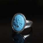 HIYU HAMASAKI / Turquoise Cameo Ring #10
