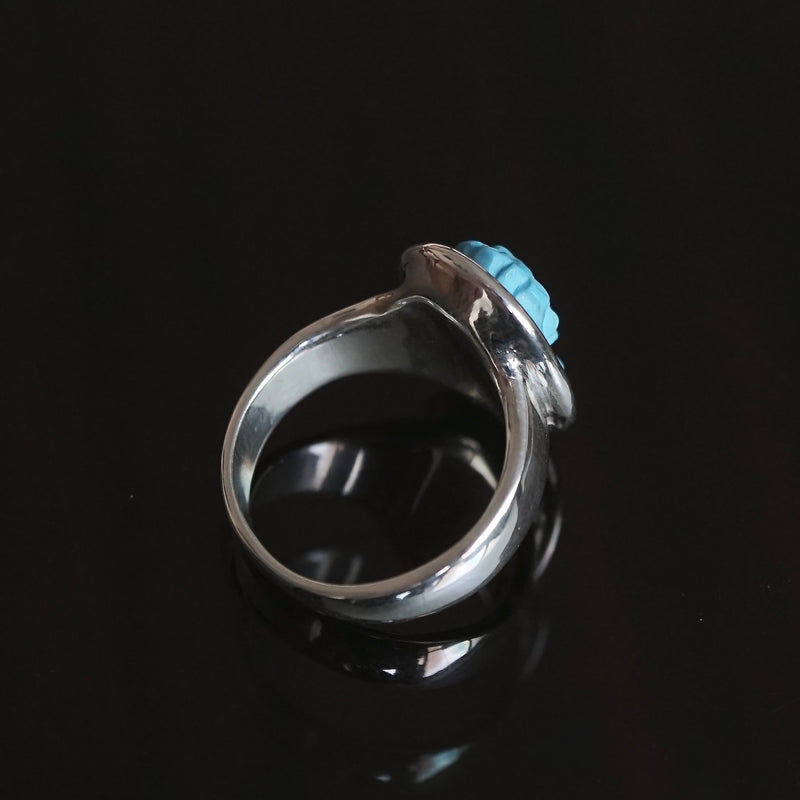 HIYU HAMASAKI / Turquoise Cameo Ring #10