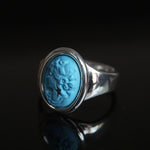 HIYU HAMASAKI / Turquoise Cameo Ring #17